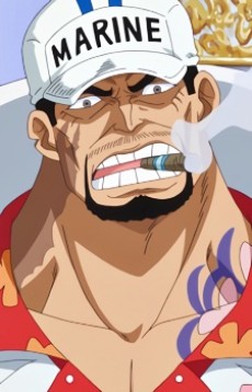 strongest one piece characters - Sakazuki, also known as Akainu, demonstrating his magma powers