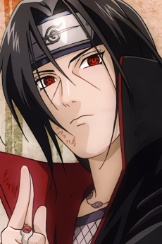 Itachi Uchiha using his Mangekyo Sharingan